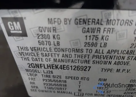 2014 Chevrolet Equinox Ltz z USA, uszkodzony, nr VIN 2GNFLHEK4E6126927